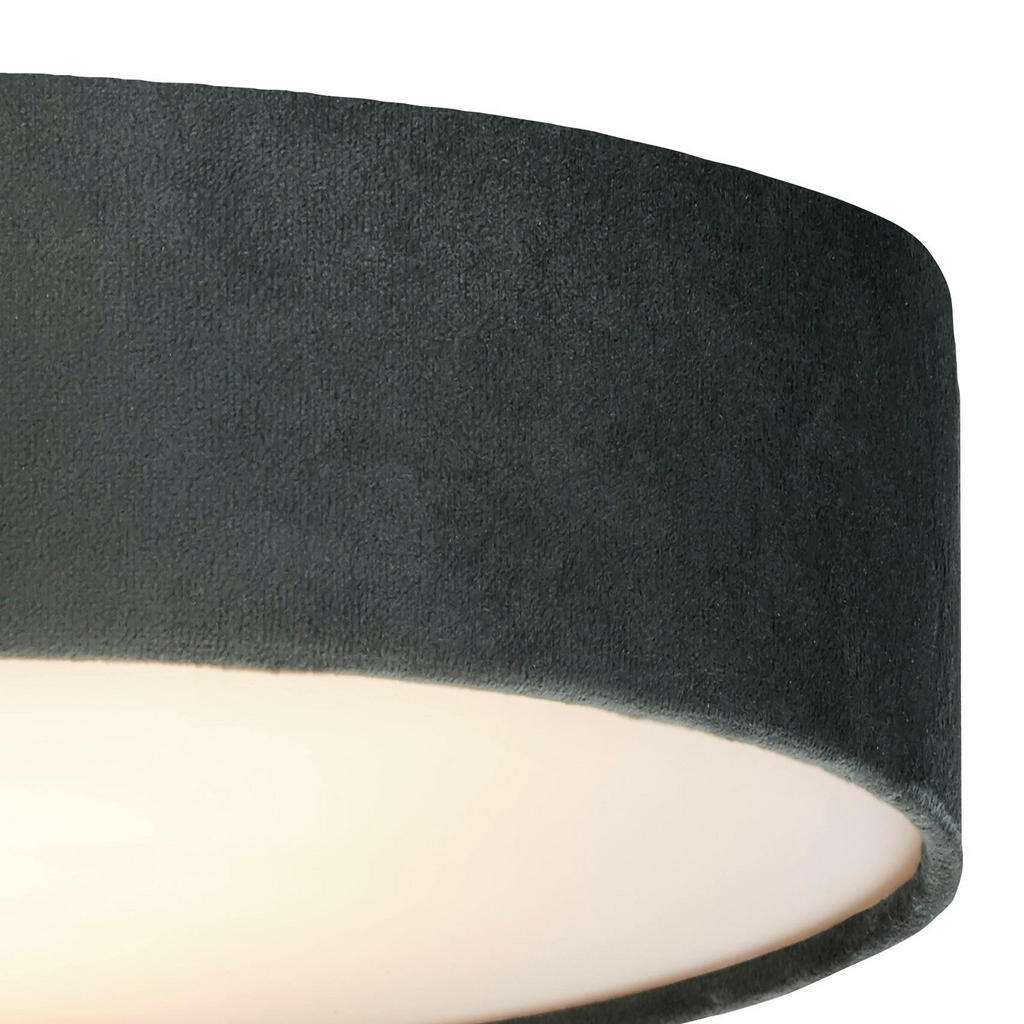 Thumbnail - Searchlight Deckenleuchte Drum, Grau, Metall, Textil, 50x10x50 cm, Lampen & Leuchten, Innenbeleuchtung, Leuchten nach Rä...