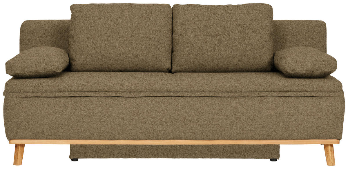 SCHLAFSOFA in Webstoff Hellgrün  - Naturfarben/Hellgrün, Konventionell, Holz/Textil (203/95/96cm) - Venda
