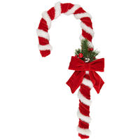 WEIHNACHTSFIGUR - Rot/Weiß, Basics, Kunststoff/Textil (20/6/40cm)
