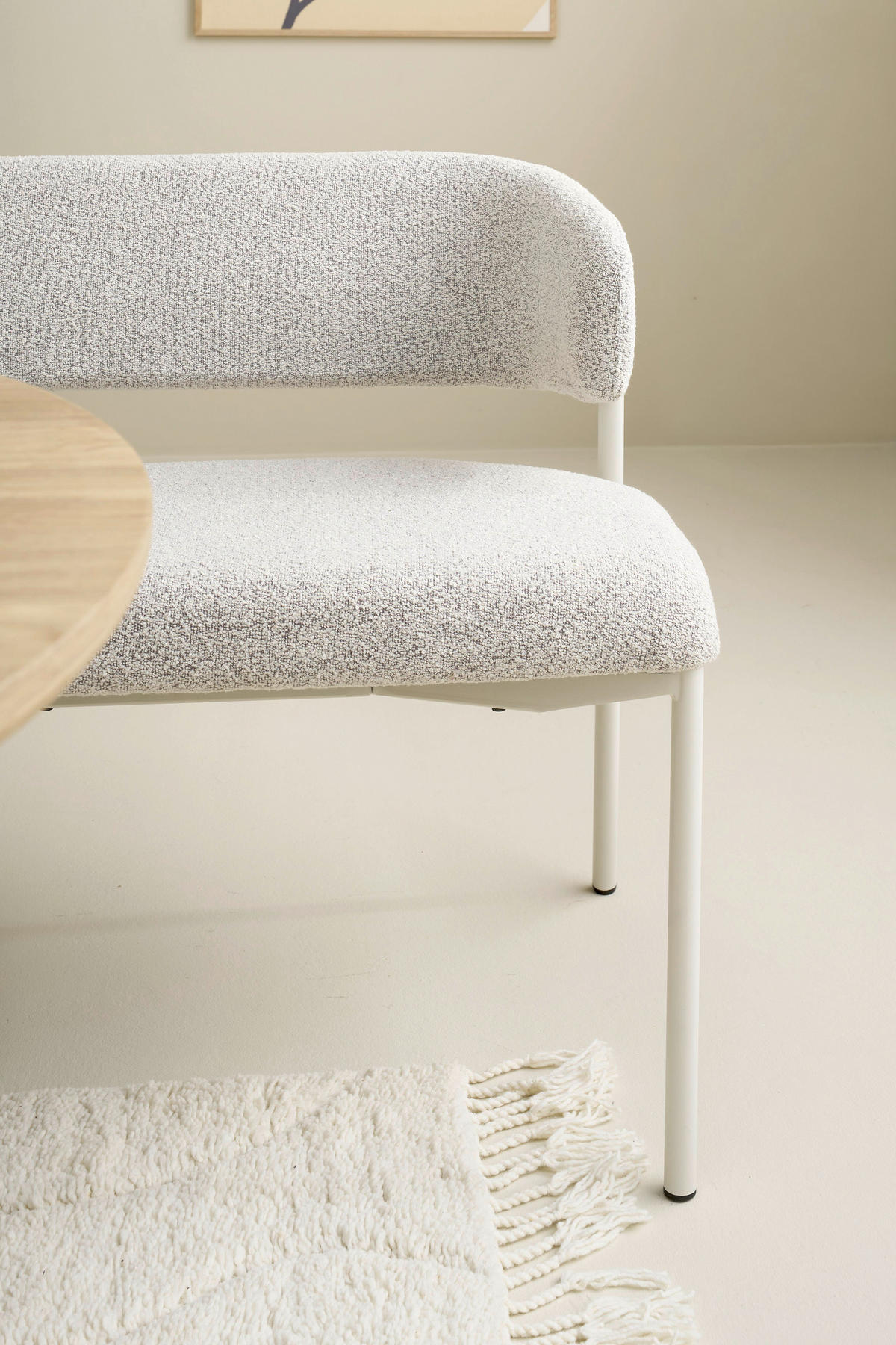 SITZBANK in Metall, Textil Greige  - Greige/Seidengrau, MODERN, Textil/Metall (203/80/56cm) - Schöner Wohnen