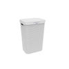 KOŠ NA ŠPINAVÉ PRÁDLO, bílá - bílá, Basics, plast (42/57,7/32,2cm) - Rotho