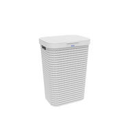KOŠ NA ŠPINAVÉ PRÁDLO, bílá - bílá, Basics, plast (42/57,7/32,2cm) - Rotho