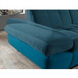 ECKSOFA in Mikrofaser Dunkelblau  - Schwarz/Dunkelblau, Design, Textil/Metall (204/341cm) - Xora