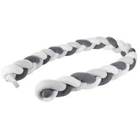 VALJKASTA OGRADICA ZA KREVETAC   - tamnosiva/svetlosiva, Osnovno, tekstil (15/200cm) - Patinio