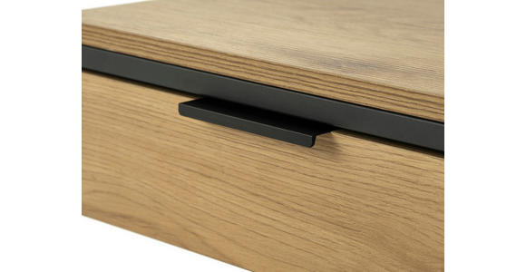 NACHTSCHRANK 30/60/40 cm  - Eichefarben/Schwarz, Basics, Holzwerkstoff/Metall (30/60/40cm) - Xora