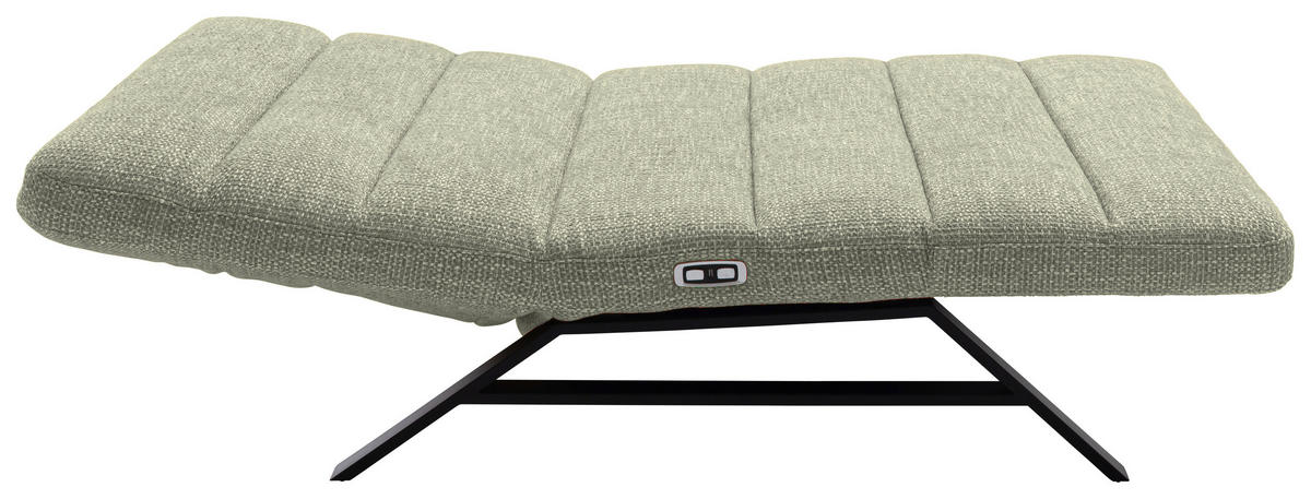 RELAXLIEGE Chenille Hellgrün  - Schwarz/Hellgrün, Design, Textil/Metall (120/54-113/158-198cm) - Pure Home Lifestyle