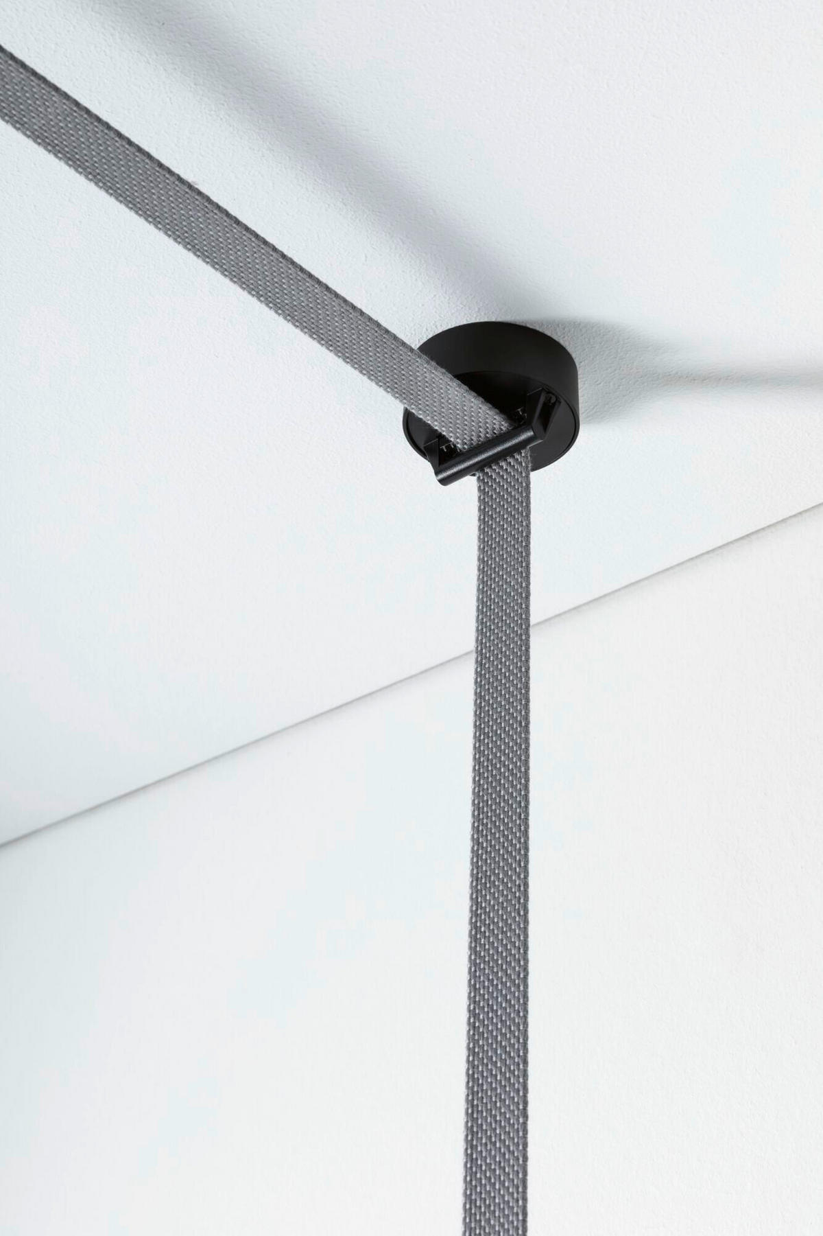 SEILSYSTEM-MONTAGESET ULine 6,0/3,5 cm   - Schwarz, Basics, Kunststoff/Metall (6,0/3,5cm) - Paulmann