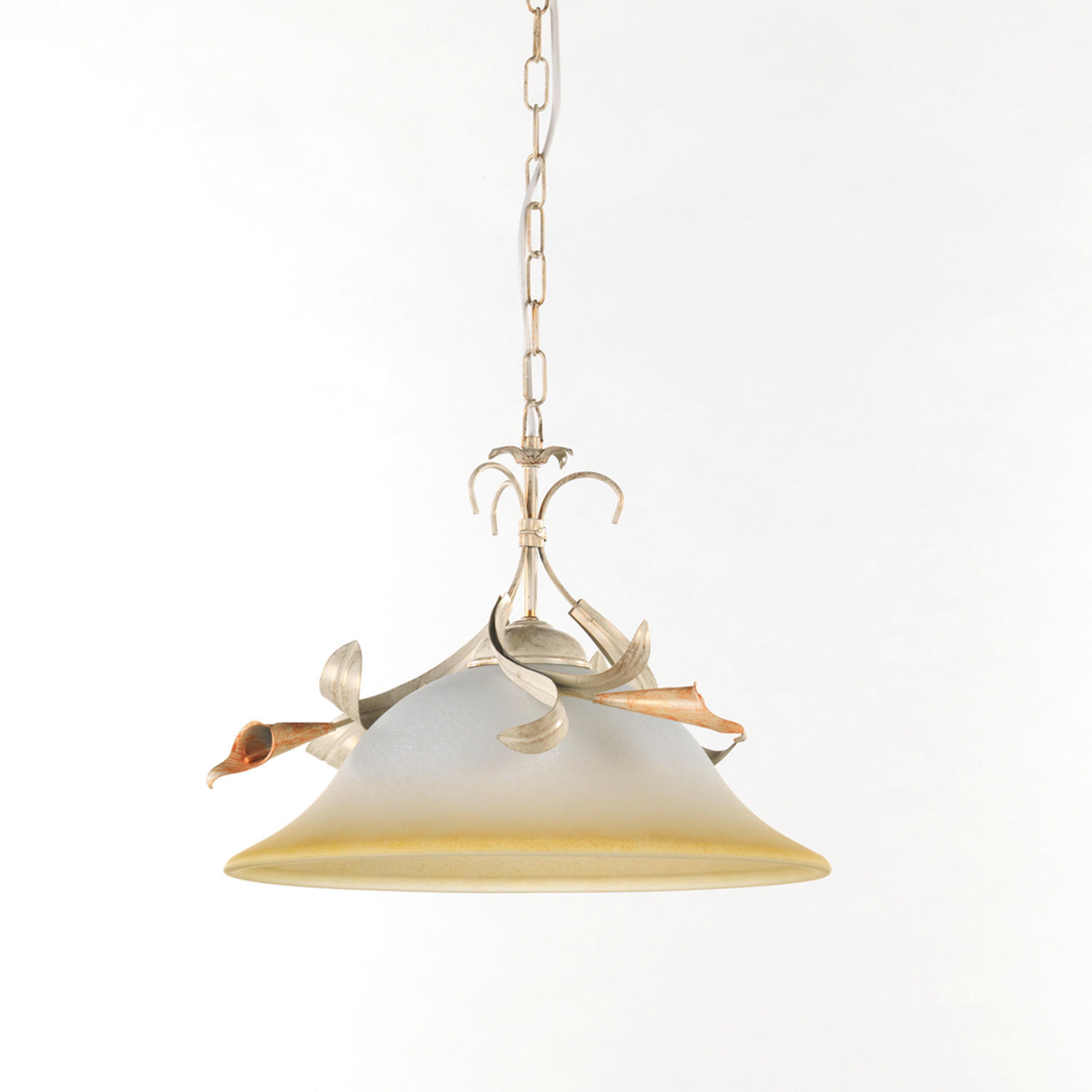 HÄNGELEUCHTE 40/40/90 cm  - Perlmutt, Basics, Glas/Metall (40/40/90cm)
