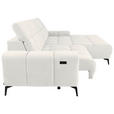 ECKSOFA inkl.Funktionen Beige Chenille  - Beige/Schwarz, MODERN, Textil/Metall (300/195cm) - Xora