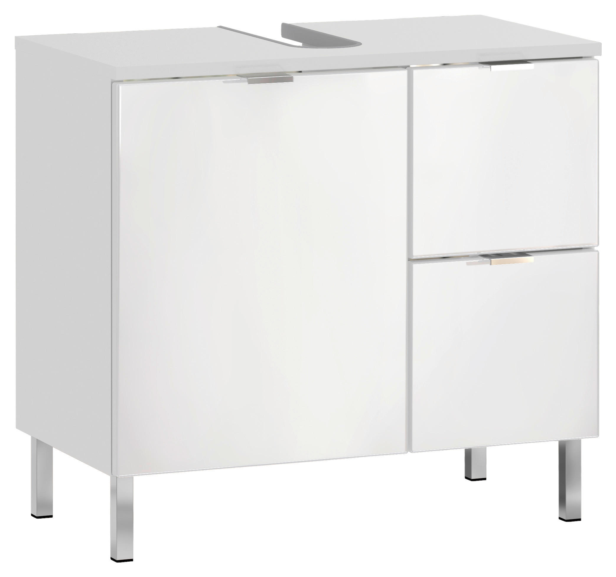 Waschbeckenunterschrank Mauresa B: 60 Cm Weiß