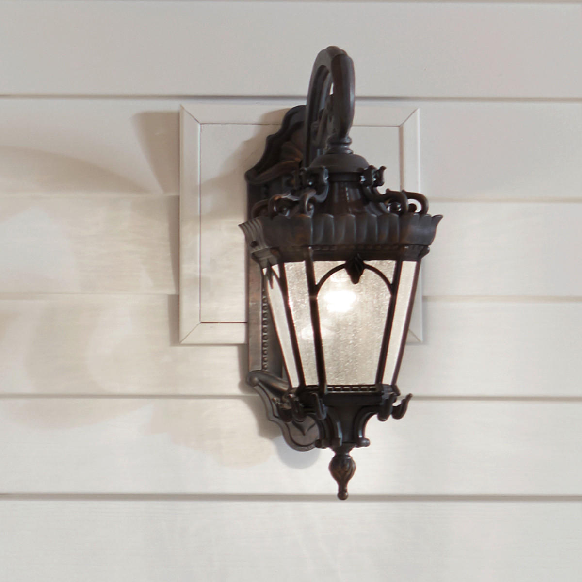 AUSSENWANDLEUCHTE - Dunkelbraun, Konventionell, Glas/Metall (25.4/37.5/61cm) - Elstead Lighting