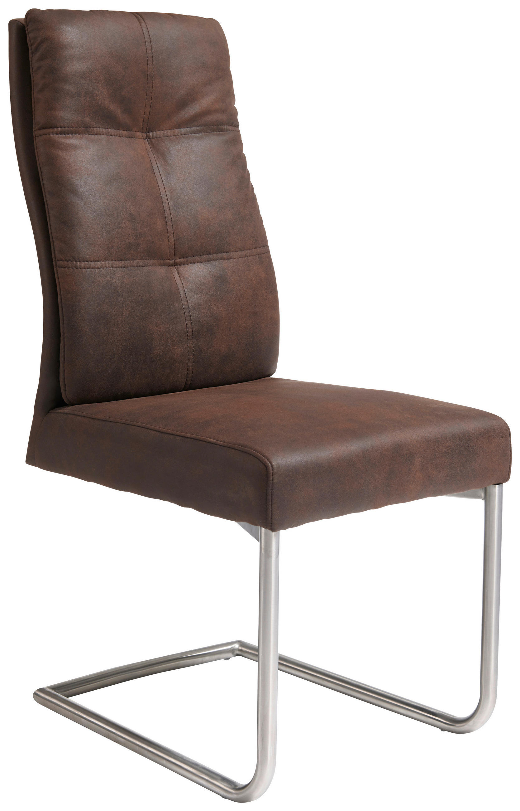 STOLICA NA SANKAMA  braon       - boja nerđajućeg čelika/braon, Konvencionalno, metal/tekstil (45/61/99cm) - Livetastic