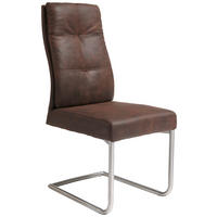 STOLICA NA SANKAMA  braon       - boja nerđajućeg čelika/braon, Konvencionalno, metal/tekstil (45/61/99cm) - Livetastic