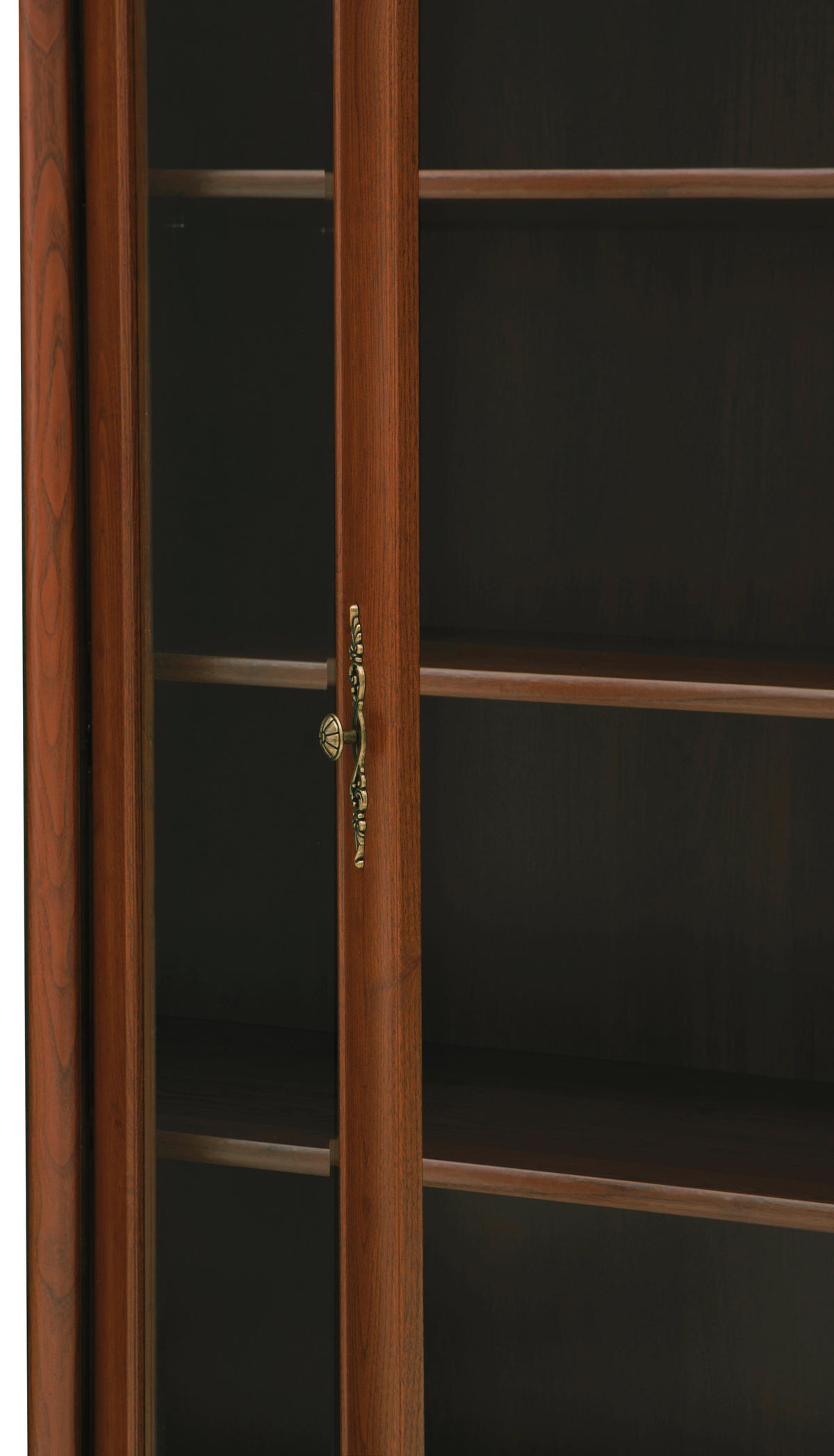 VITRÍNA, barvy kaštanu, 110/204,5/43 cm - bronzová/průhledné, Design, kov/kompozitní dřevo (110/204,5/43cm) - Cantus