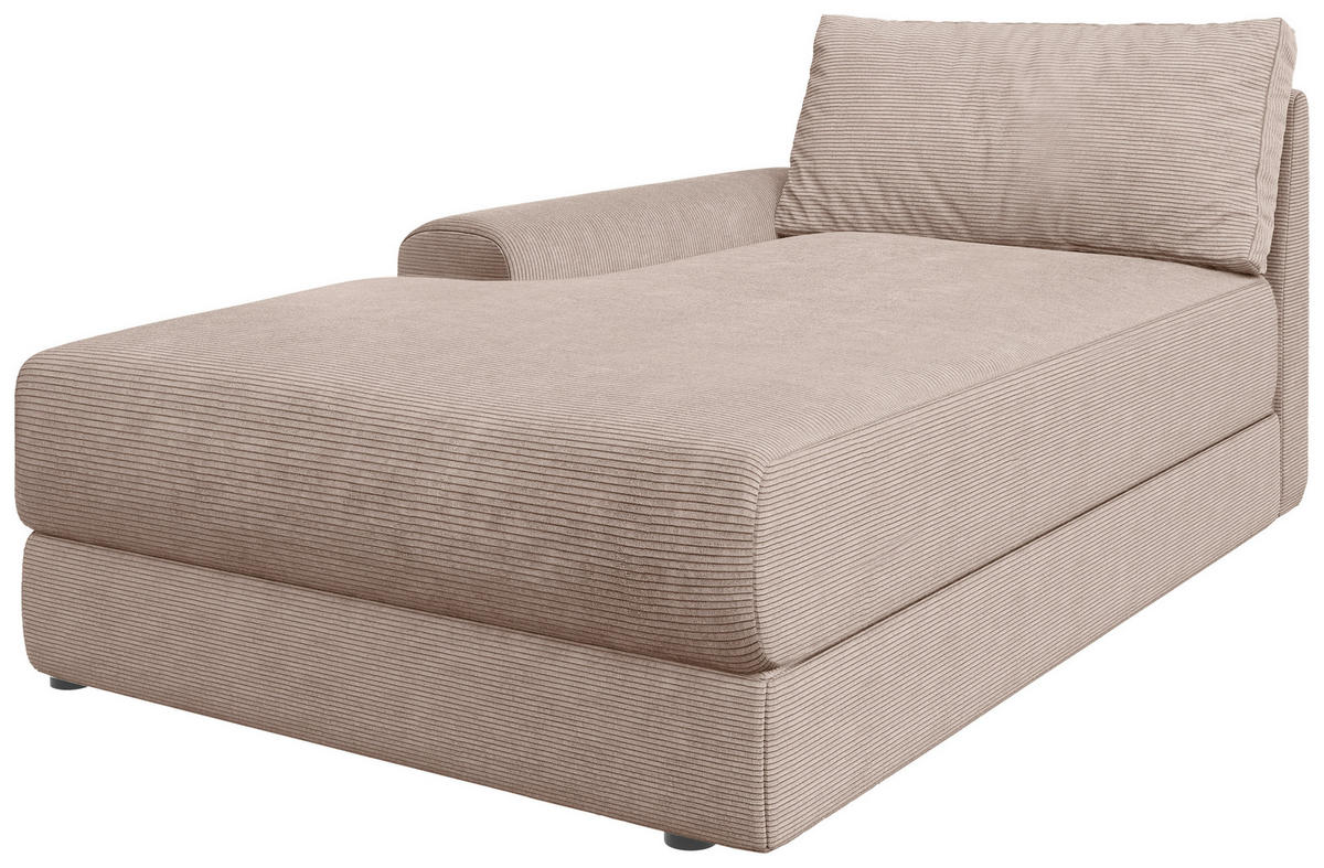 BIGSOFA Cord Rosa  - Schwarz/Rosa, MODERN, Kunststoff/Textil (117/93/190cm) - Carryhome