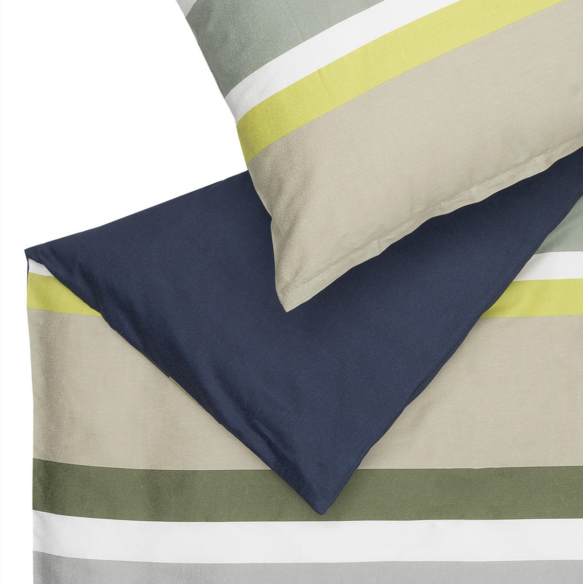 WENDEBETTWÄSCHE Noel Satin 135/200 cm  - Haselnussfarben/Dunkelblau, KONVENTIONELL, Textil (135/200cm) - Schöner Wohnen