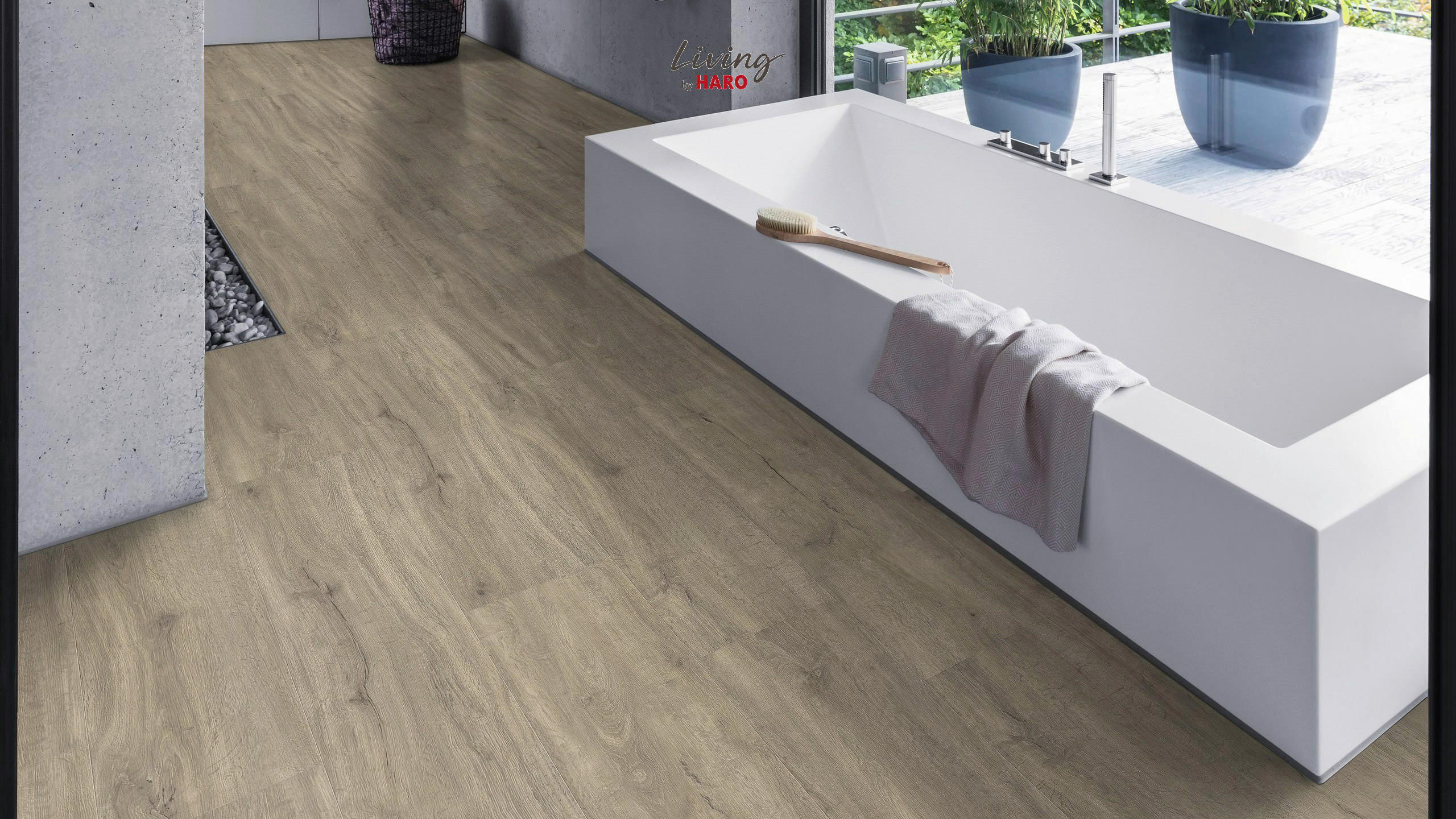 VINYLBODEN  per  m² - Graubraun/Grau, Design, Holzwerkstoff (128,2/23,5/0,65cm) - Living by HARO