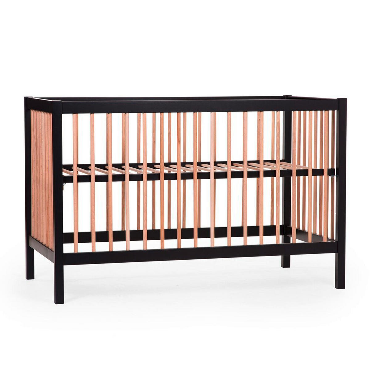 GITTERBETT 2023  - Schwarz/Baltimorefarben, Basics, Holz (122/74/120cm) - Childhome