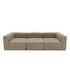 3-SITZER-SOFA in Cord, Mikrofaser Schlammfarben  - Schlammfarben/Schwarz, Design, Kunststoff/Textil (301/69/108cm) - MID.YOU