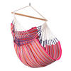 HÄNGESESSEL comfort org.cotton 110/160/180 cm  - Pink/Lila, KONVENTIONELL, Holz/Textil (110/160/180cm) - La Siesta