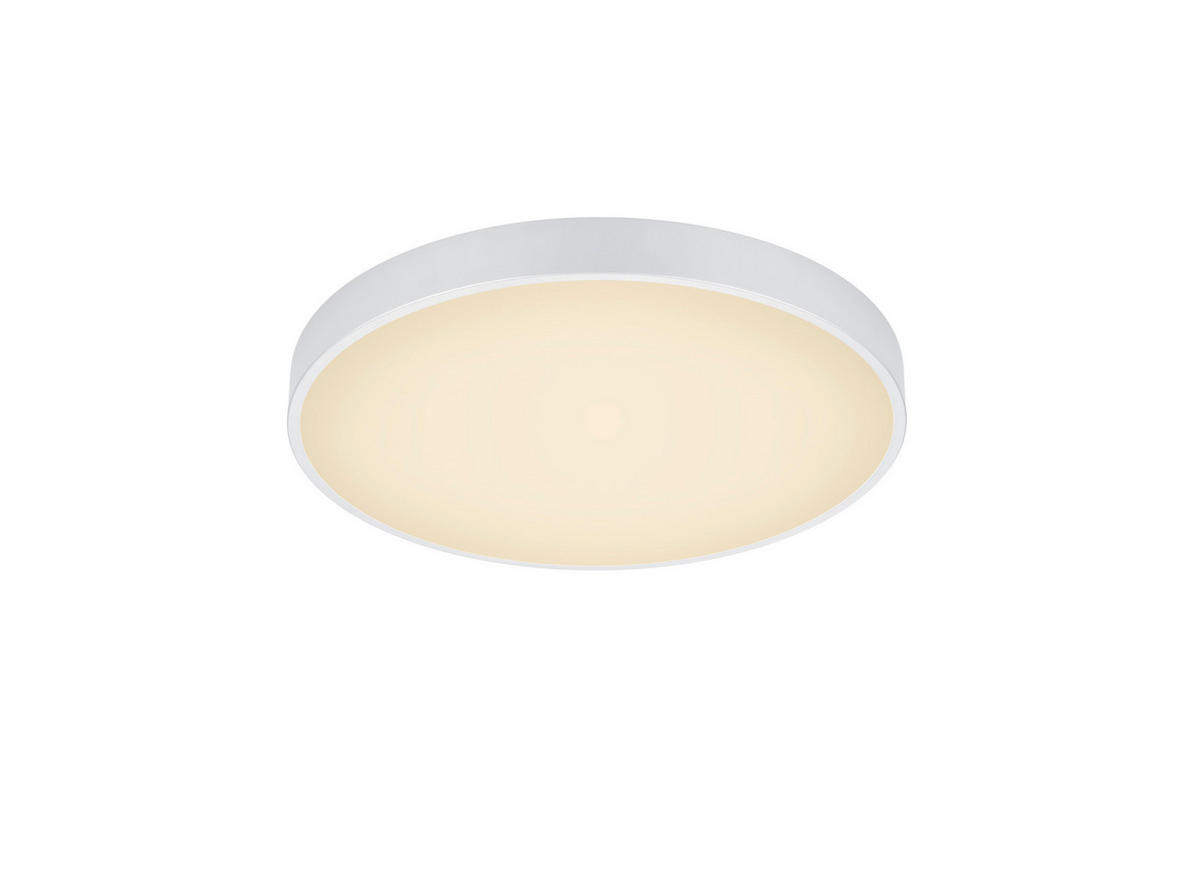 LED-DECKENLEUCHTE 49,5/6,5 cm   - Weiß, Design, Metall (49,5/6,5cm)