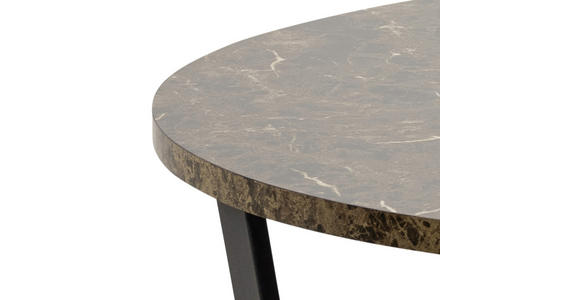 ESSTISCH in Holzwerkstoff 110/110/75 cm - Schwarz/Braun, Design, Holzwerkstoff/Metall (110/110/75cm) - Carryhome