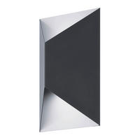 AUSSENWANDLEUCHTE - Weiss/Anthrazit, Design, Metall (14/21/7,5cm) - Eglo