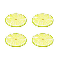 UNTERSETZER Keramik, Textil Webstoff Braun, Gelb, Grün, Weiß 10 cm  - Gelb/Braun, LIFESTYLE, Keramik/Textil (10cm)