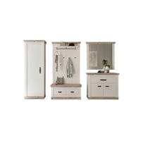 GARDEROBE 5-teilig  in 307/201/45 cm  - Hellbraun/Pinienfarben, Design, Holzwerkstoff (307/201/45cm) - MID.YOU