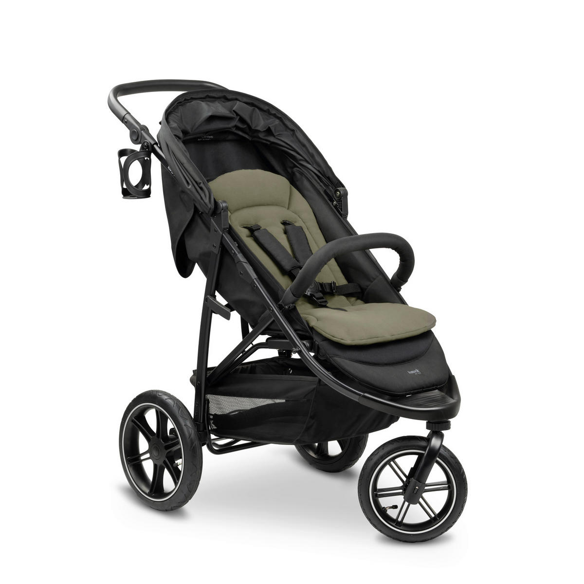 KINDERWAGENEINLAGE Seat Liner  - Olivgrün, Basics, Kunststoff (70/37/3cm) - Hauck