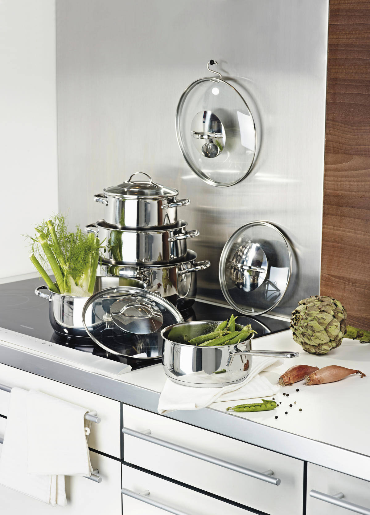 Kochtopfset TORRANO 5-teilig  - Basics, Glas/Metall - Kelomat