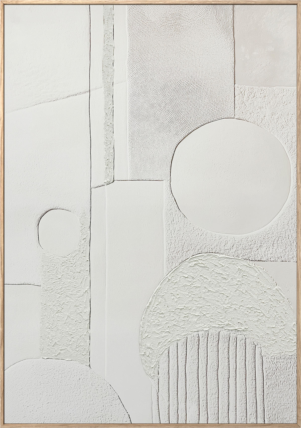 LEINWANDBILD Abstraktes 70/100 cm  - Beige, Basics, Holz/Textil (70/100cm)