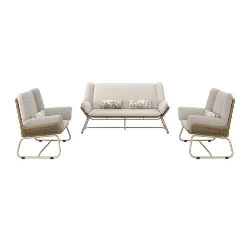 Dieter Knoll SÚPRAVA ZÁHRADNÉHO NÁBYTKU 3-dielne, kov, plast, textil