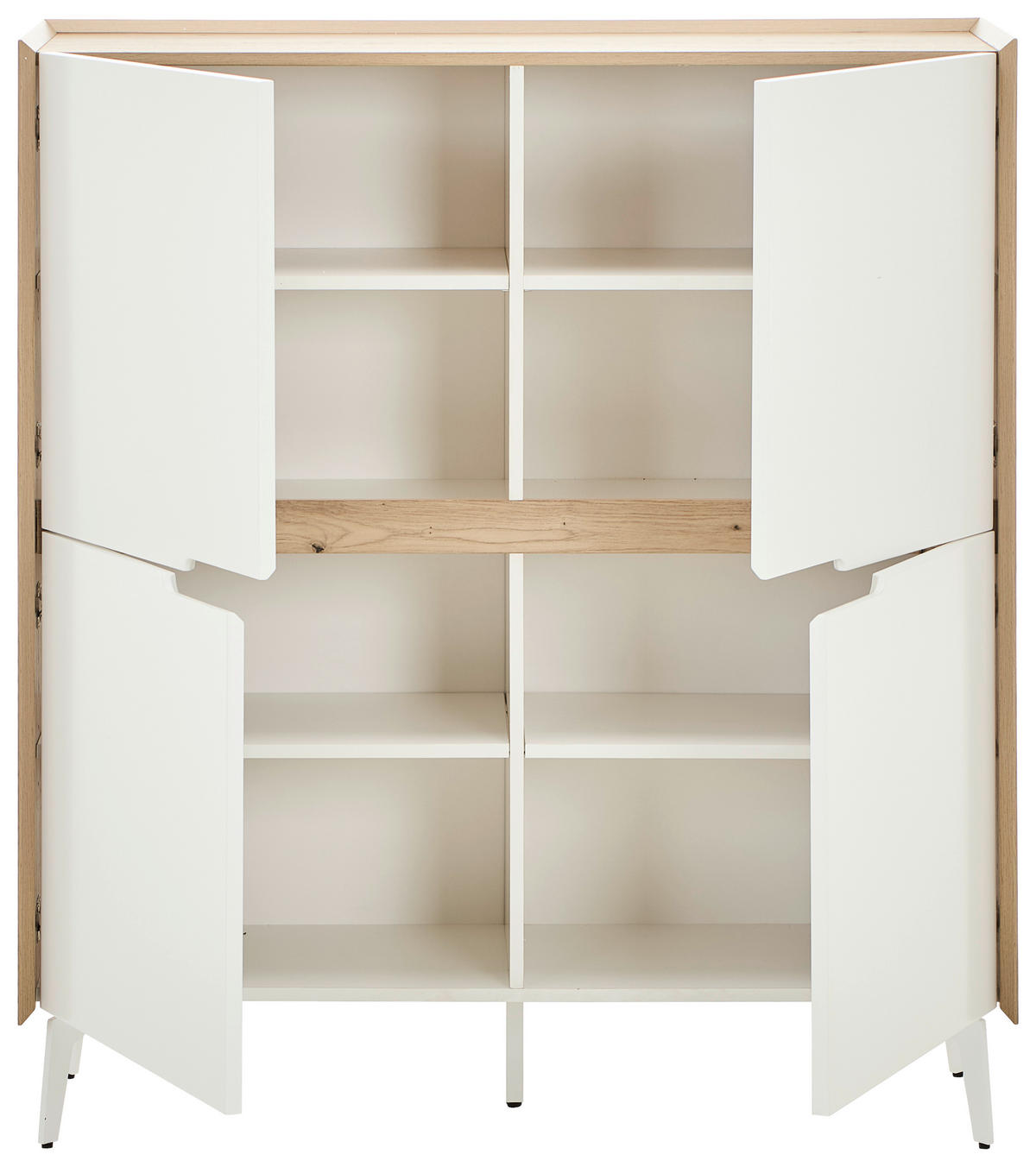 HIGHBOARD  in 110/124/40 cm  - Eiche Artisan/Weiß, Design, Holzwerkstoff/Metall (110/124/40cm) - Carryhome