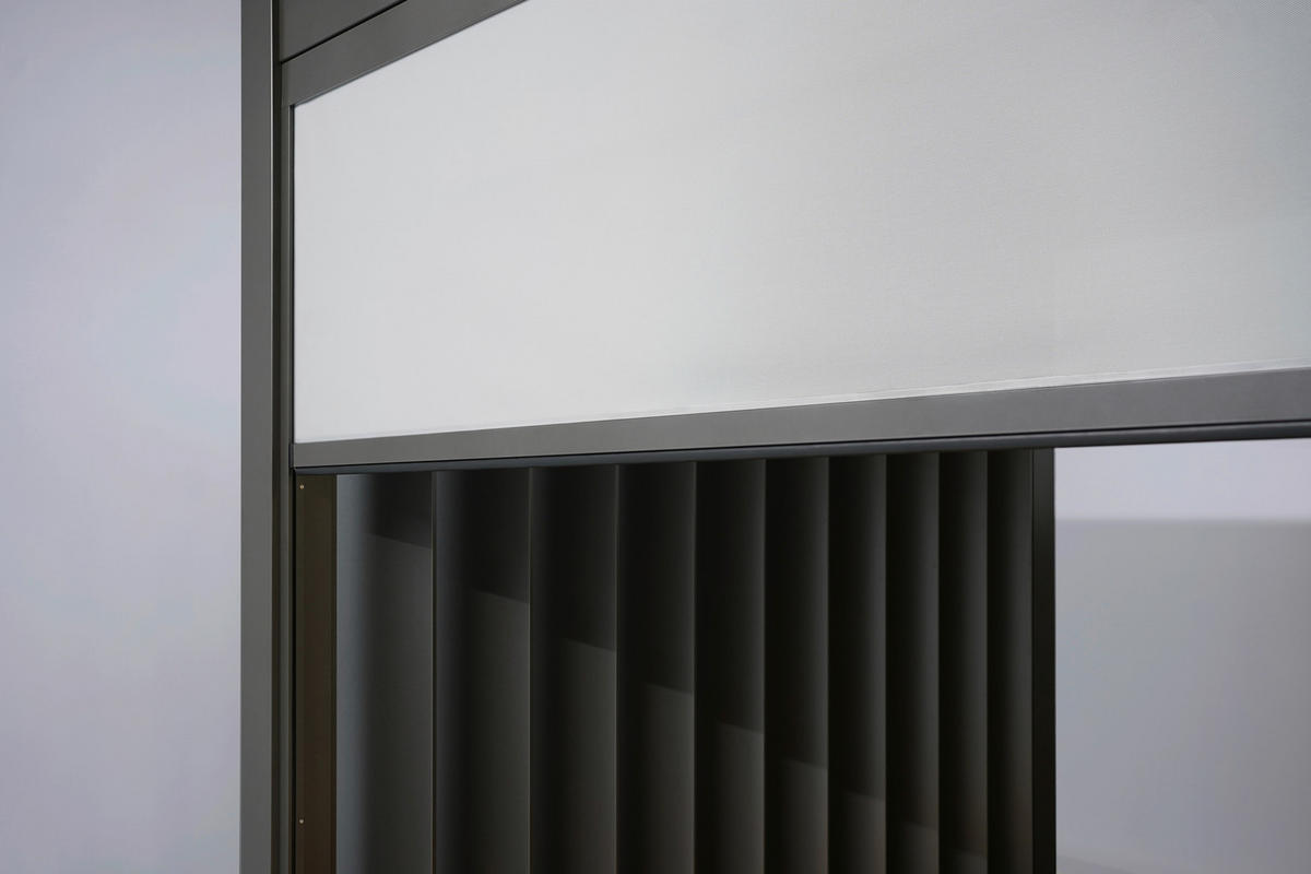 SONNENSCHUTZROLLO ELEKTRISCH 272/235/10 cm   - Dunkelgrau, Design, Kunststoff/Metall (272/235/10cm) - Biohort