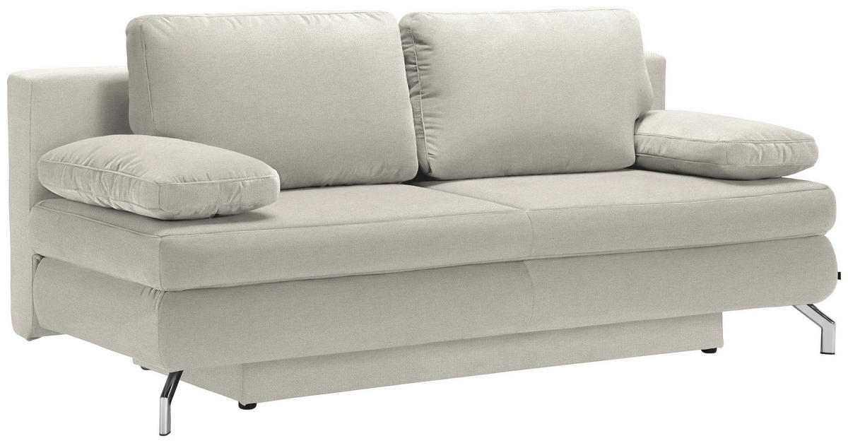 ROZKLÁDACÍ POHOVKA, přírodní barvy - barvy chromu/přírodní barvy, Design, kov (200/91/92cm) - Novel