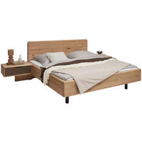 BETTANLAGE - Wildeiche/Bronzefarben, Natur, Glas/Holz (180/200cm) - Valnatura