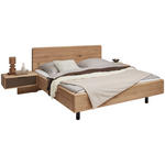 BETTANLAGE - Wildeiche/Bronzefarben, Natur, Glas/Holz (180/200cm) - Valnatura