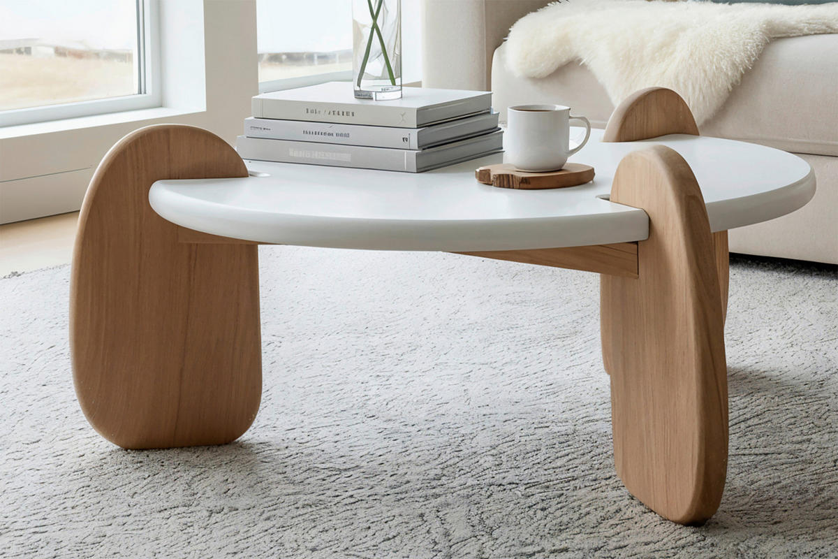 COUCHTISCH in Holz, Holzwerkstoff 80/80/45 cm  - Naturfarben/Weiß, Design, Holz/Holzwerkstoff (80/80/45cm) - MID.YOU