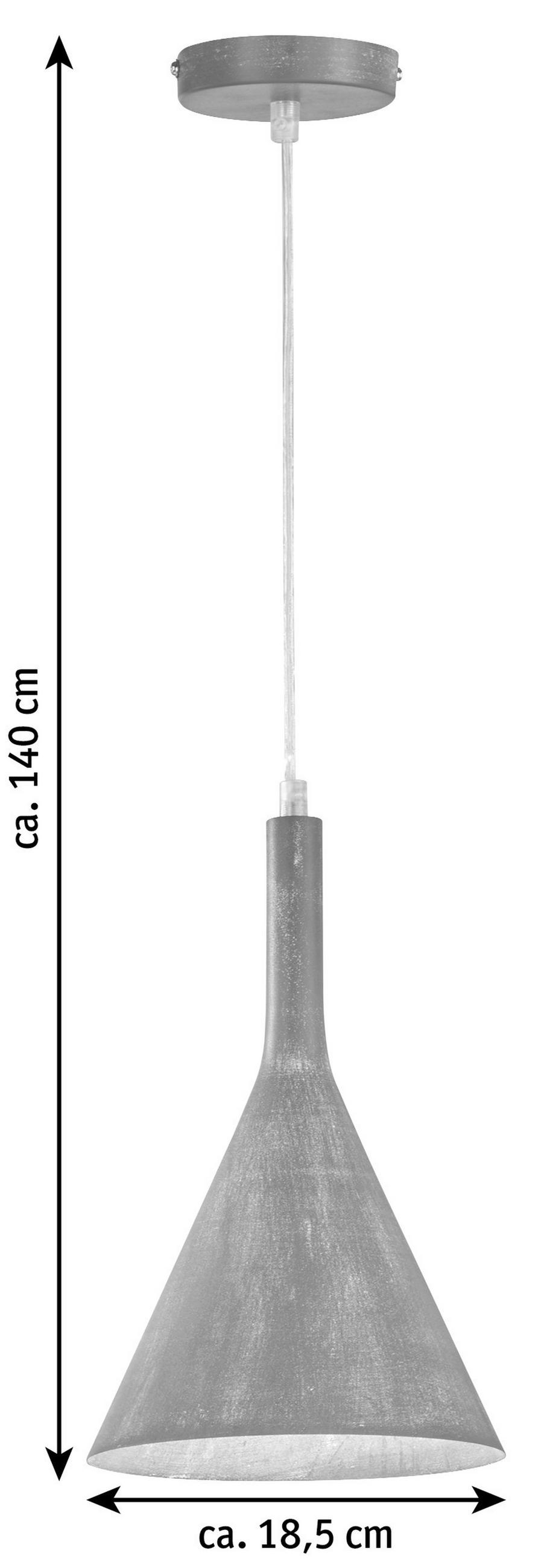 SVJETILJKA VISEĆA  18,5/140 cm      Senja  - siva, Konvencionalno, metal (18,5/140cm)
