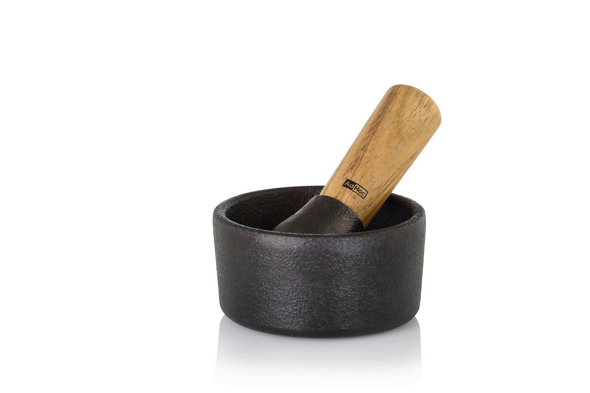 MÖRSERSET CAMO  - Schwarz/Akaziefarben, Basics, Holz/Metall (10/5cm) - AdHoc