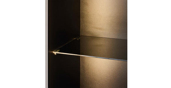 HIGHBOARD in 91/141/41 cm - Kaschmir/Schwarz, Design, Glas/Holzwerkstoff (91/141/41cm) - Voleo