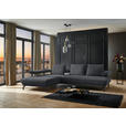 ECKSOFA in Chenille Dunkelgrau  224/305 cm  - Dunkelgrau/Schwarz, Design, Textil/Metall (224/305cm) - Dieter Knoll