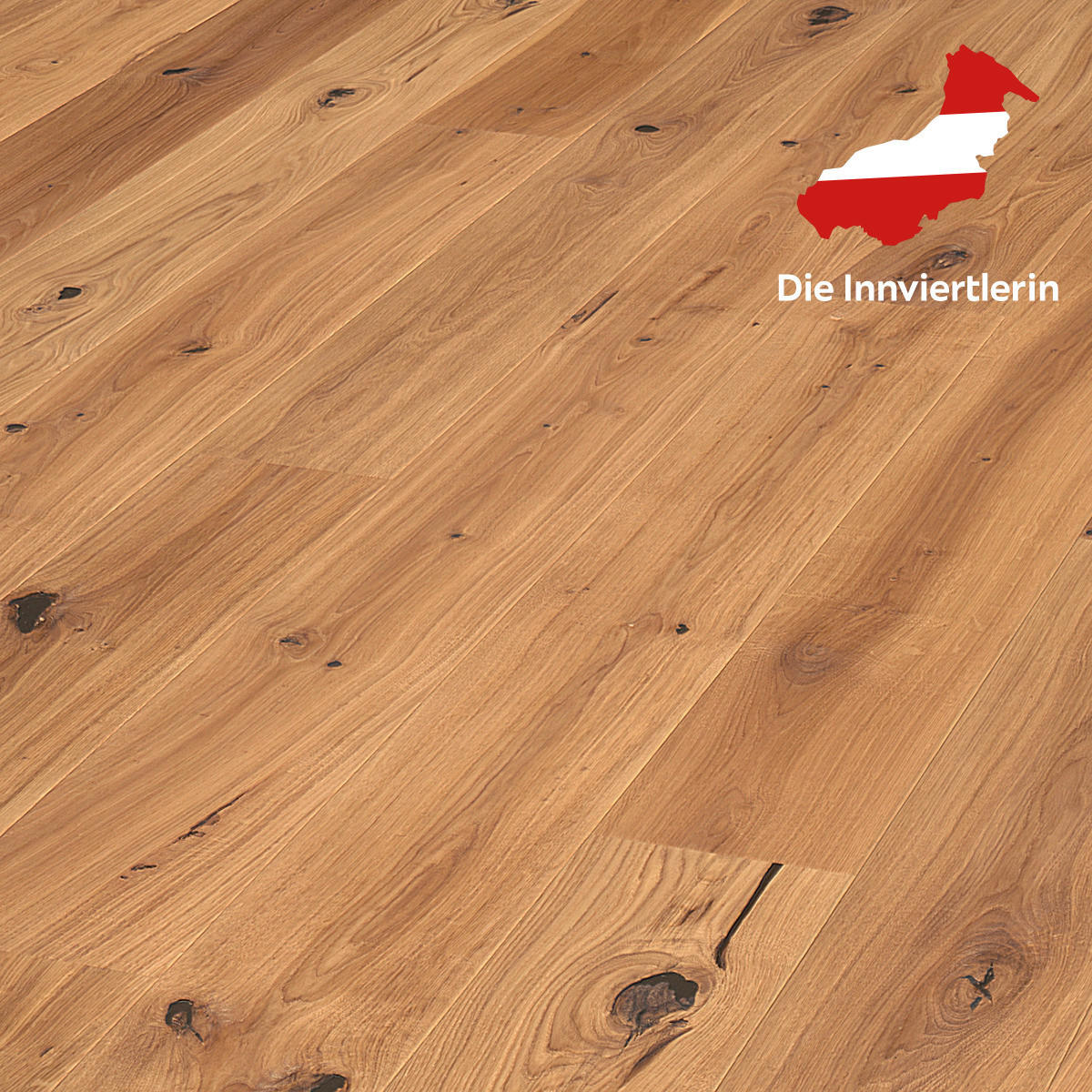 Landhausdiele Eiche lebhaft  per  m² - Eichefarben, LIFESTYLE, Holz (220.5/17.6/1.2cm) - Tilo