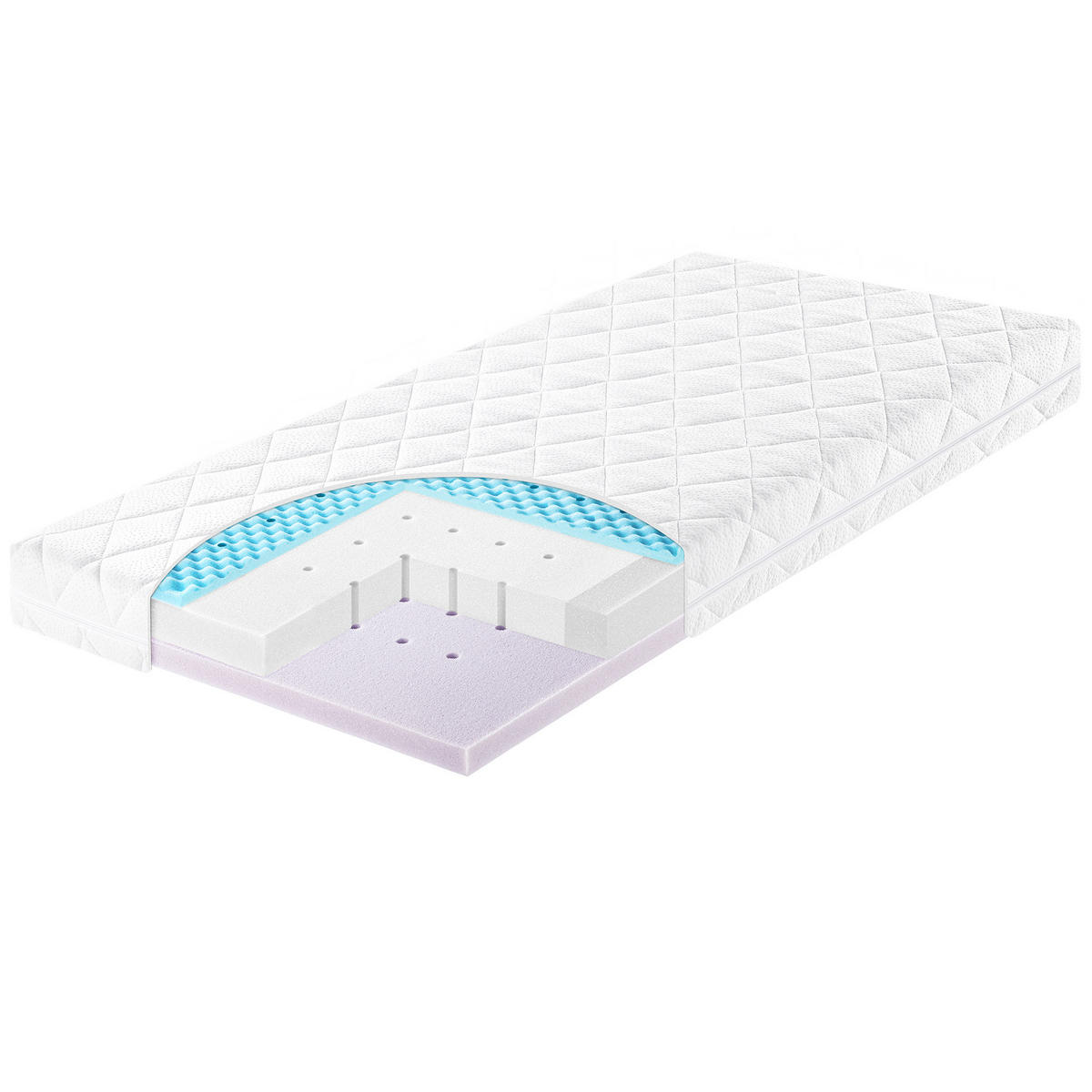 KINDERMATRATZE Babydream Sensitive, Höhe ca. 9 cm  - Weiß, Basics, Textil (60/120cm) - Julius Zöllner