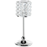 TEELICHTHALTER - Silberfarben, Basics, Glas/Metall (10/25cm) - Ambia Home