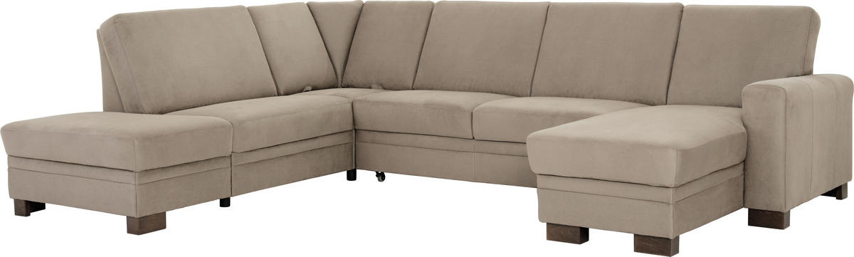 WOHNLANDSCHAFT Braun  - Braun, Design, Holz/Textil (241/319/163cm) - Beldomo System