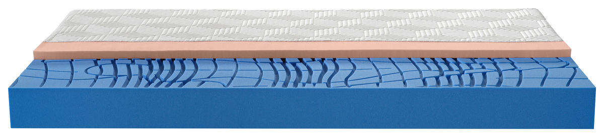 GELSCHAUMMATRATZE 90/200 cm Höhe ca. 20 cm  - Weiss, Basics, Textil (90/200cm) - Dieter Knoll