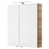 SPIEGELSCHRANK 60/70,3/14,5 cm  - Chromfarben/Eichefarben, KONVENTIONELL, Glas/Holzwerkstoff (60/70,3/14,5cm) - Pelipal