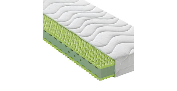 KALTSCHAUMMATRATZE 90/200 cm Höhe ca. 21 cm - Weiß, KONVENTIONELL, Textil (90/200cm) - Sleeptex
